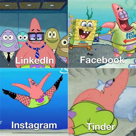 The Four Sides Of Patrick Rbikinibottomtwitter Spongebob