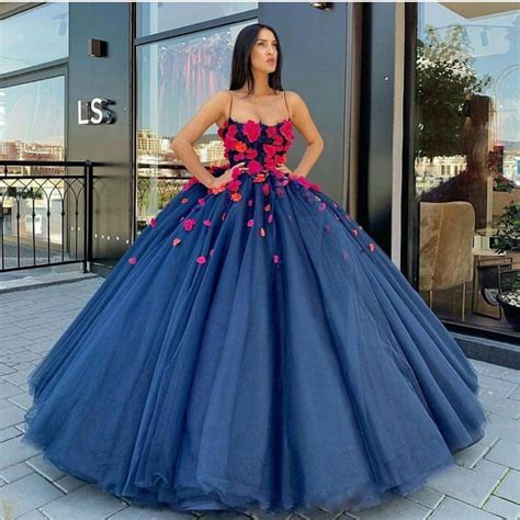 Ball Gown Prom Dresses 2020 Evening Dresses Flowers Prom Dresses