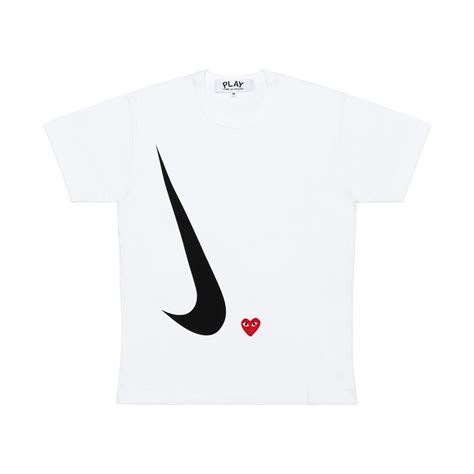 Cdg Play X Nike T Shirt Whitecdg Play X Nike T Shirt White Ofour