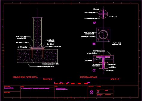 Foundations Details Dwg Section For Autocad Designs Cad