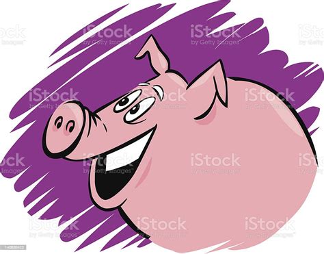 Funny Pig Stock Illustration Download Image Now Animal Caricature