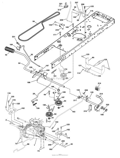 Husqvarna Yth 20 K 46 96045000405 2008 01 Parts Diagram For Drive