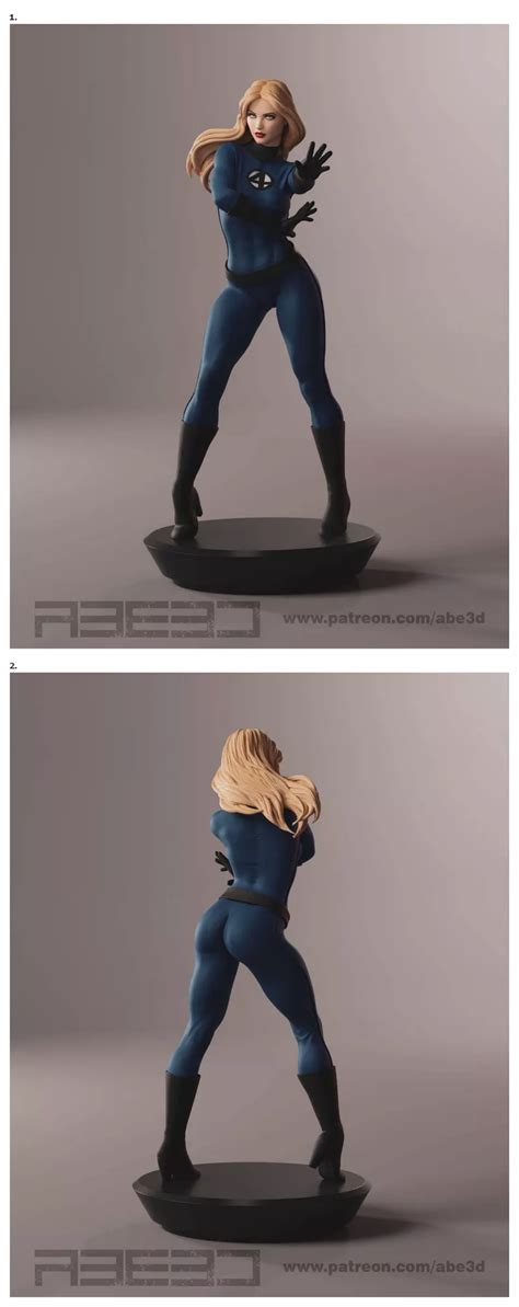 Invisible Woman — Sue Storm — Marvel Comics 3d Print Model