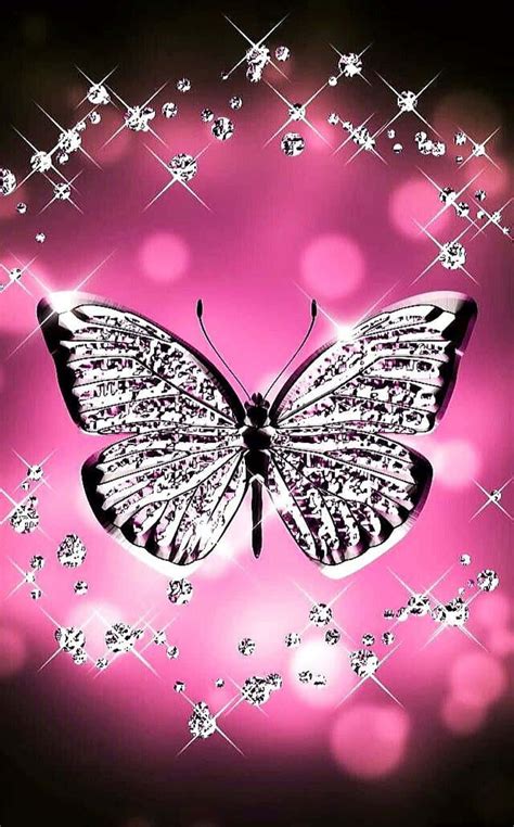 Download Glitter Butterfly Wallpaper