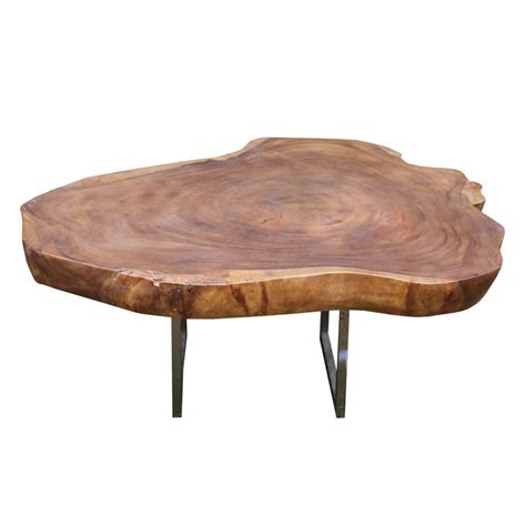 Natural Tree Stump Live Edge Coffee Table Made Of Real Wood Natural