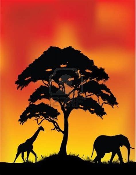 Vector Illustration Of Safari Background Stock Photo 14805741