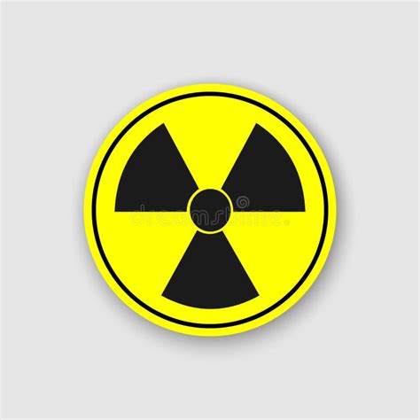 Radioactive Sign Symbol In Circle Stylized With Transparent Drop