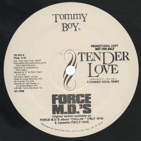 Force Mds Tender Love 1985 Vinyl Discogs