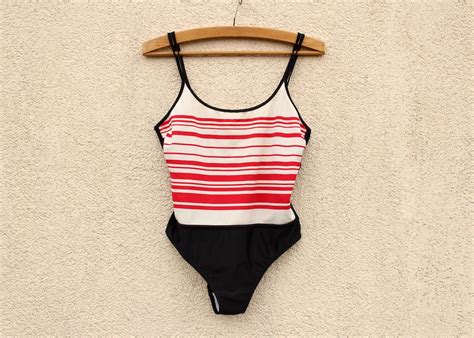 Retro Swimsuit Womens Vintage Red Swimsuit Womens Black Red