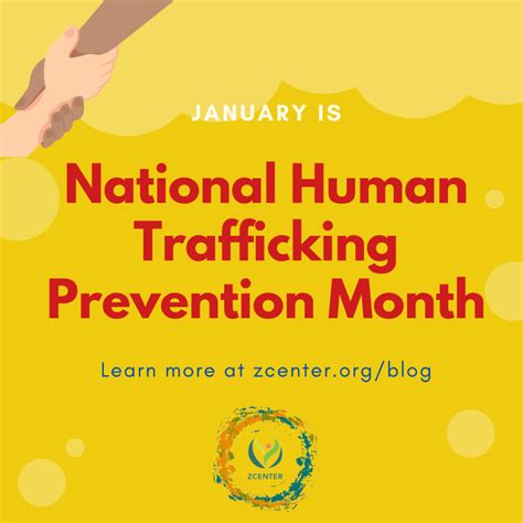 National Human Trafficking Prevention Month Zacharias Sexual Abuse Center Zcenter