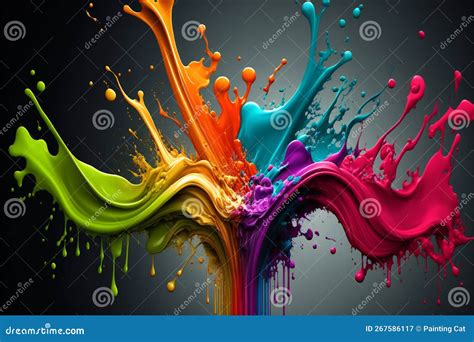 Rainbow Color Paint Splash Wallpaper Background Creative Digital