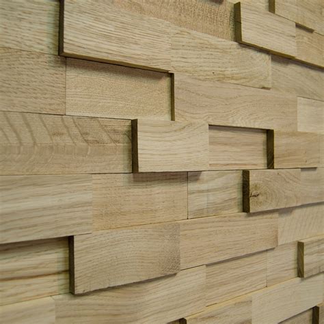 Wallure Striped Oak Wide Sleek Natural Wooden Wall Panel