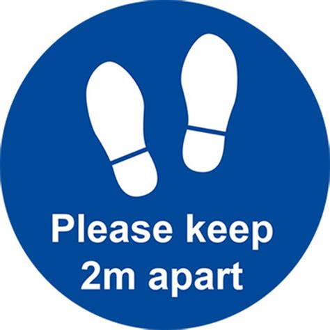 Circular Social Distance Floor Signs Workplace Products And Equipment