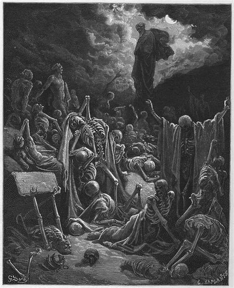Gustave Dore Bible The Vision Of The Valley Of Dry Bones