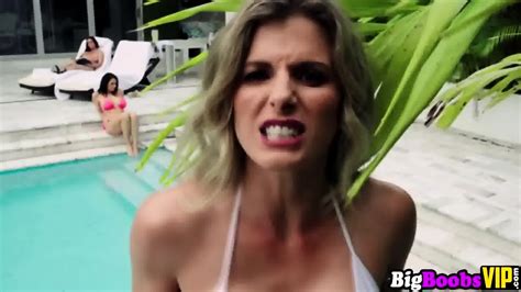 Big Tits Cougars At Pool Party Got Surprised By Peeping