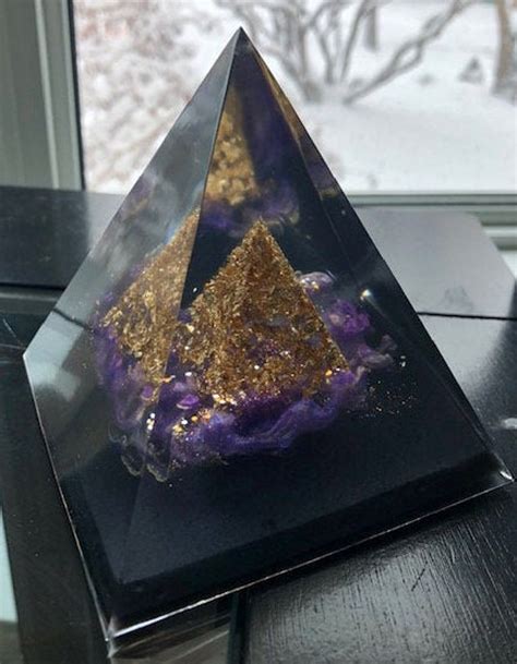 Large Galaxy Pyramid Nebula Orgonite Pyramid Reiki Energy Etsy