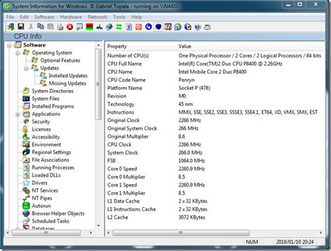 Advanced Windows 7 System Information Tool