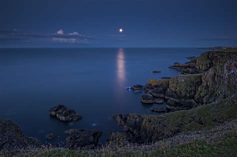 769202 Scenery Scotland Sea Coast Moon Crag Rare Gallery Hd