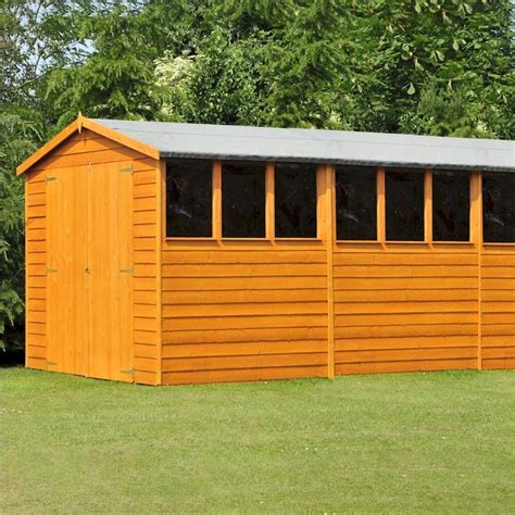 Shire Overlap Garden Shed 20x10 With Double Doors One Garden