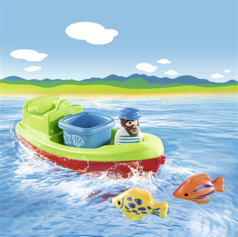 Playmobil 123 Sailor With Fishing Boat 70183