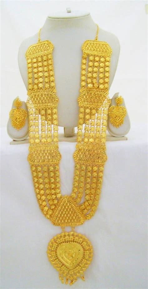 ethnic rani haar indian wedding bridal 22k gold plated long necklace jewelry set