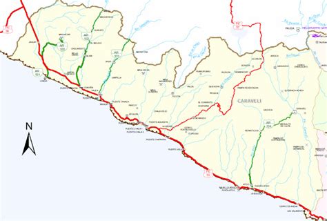 Turismo En Caraveli Mapa Vial De Caraveli