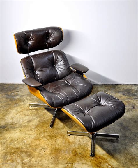 Lounge Chair And Ottoman Chair Lounge Eames Ottoman Leather Plycraft