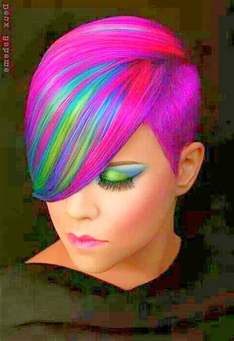 25 Beautiful Short Rainbow Hair Ideas On Pinterest