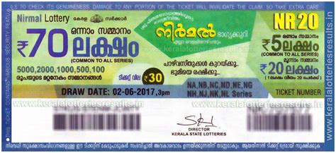 Maybe you would like to learn more about one of these? Kerala Lottery Results; 02-06-2017 NIRMAL Lottery Result NR-20 ~ LIVE:: Kerala Lottery Results ...