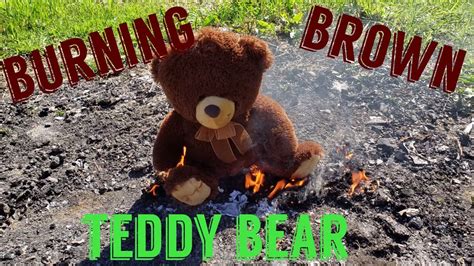 Burning Stuff Brown Bear Plush Youtube