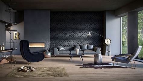 Emphasize the chic look of exposed brick walls by painting them or hanging interesting wall art to draw the eye to them. Stunning Black Brick Wall Interior Ideas For Black Lover ...