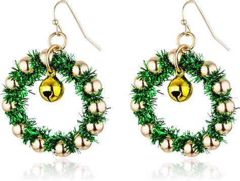 christmas earrings for women handmade piercing dangle earrings christmas jewelry ts gold