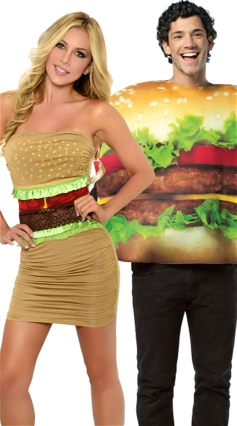 Triple Patty Deluxe Couples Costume Mens Cheeseburger Costume Mens