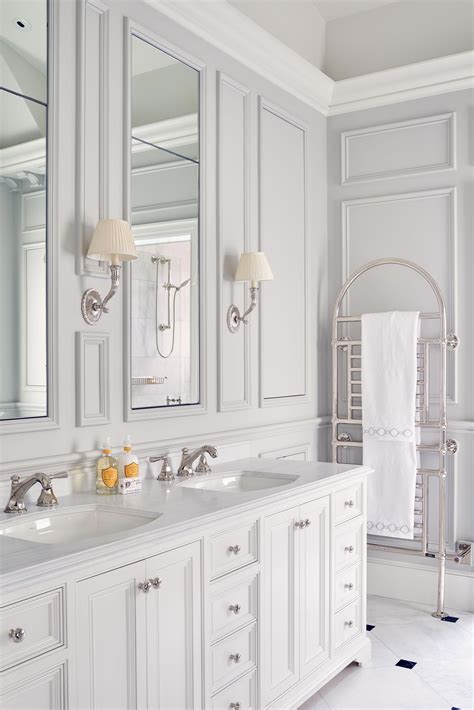 Classic Gray Master Bath With White Marble By Alexandra Luhrs Interior