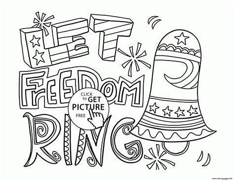 Independence day is a major us public holiday. Let Freedom Ring 4th Of July For Kids Img Coloring Pages ...