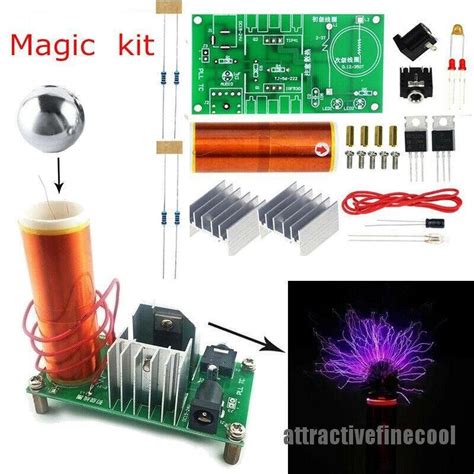 Diy Kit Mini Tesla Coil Plasma Speaker Set Electronic Field Music