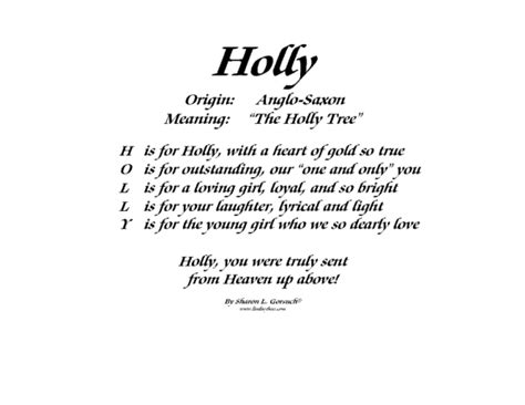Meaning Of Holly Lindseyboo