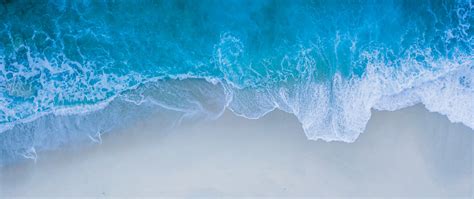 Download 2560x1080 Wallpaper Beach Sea Shore Blue Water
