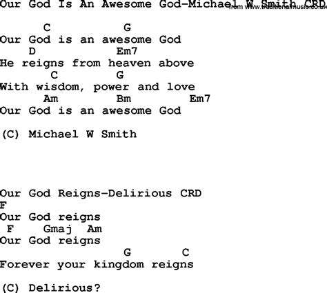 God Is Awesome Download Our God Is An Awesome God Michael W Smith