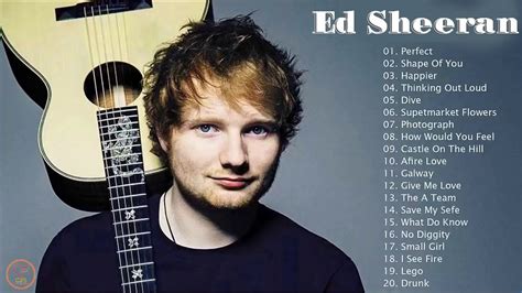 Customize your notifications for tour dates near your hometown, birthday wishes, or special discounts in our online store! FULL ALBUM Ed Sheeran #20 most popular songs - YouTube