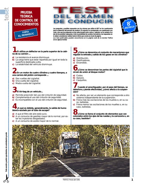 Test Del Examen De Conducir Prueba