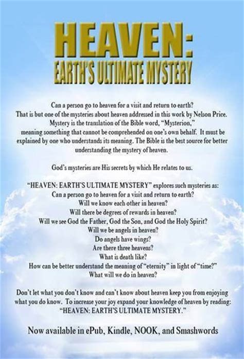 Heaven Earths Ultimate Mystery