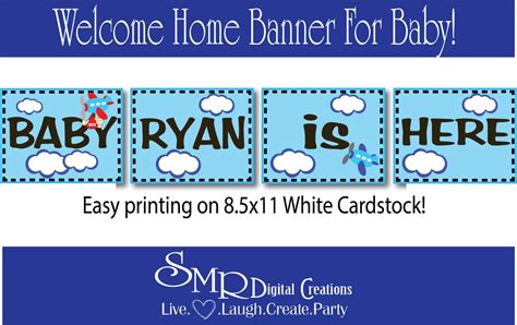 Items Similar To Welcome Baby Banner Diy Baby Boy Printable Welcome