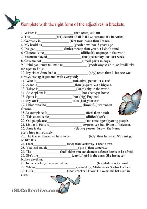 Superlative adjectives are used to compare three or more things. Worksheet Works Comparative And Superlative Adverbs | Kids ...