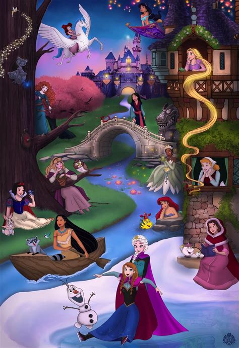 Princess Collage By Miss Melis On Deviantart Disney Collage Disney Drawings Disney Princess