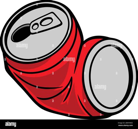 Crushed Can An Illustration Of A Crushed Can Stock Vector Image And Art