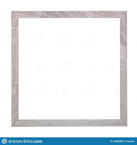 Empty Square Gray Painted Wooden Picture Frame Stock Photo Image Of