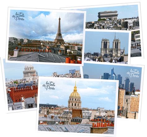 Lot De 6 Cartes Postales Toits De Paris Arc De Triomphe Boutique