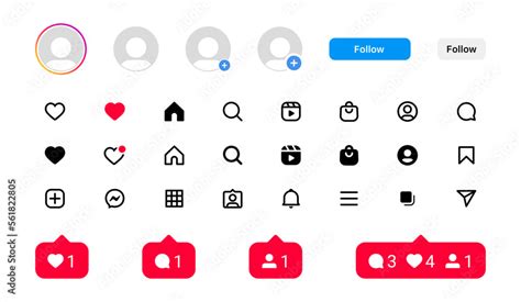 Instagram Icons Social Media Notification Icon In Speech Bubble Like