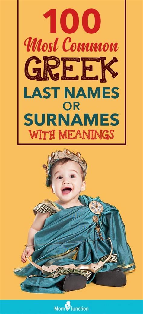 100 Most Common Greek Last Names Or Surnames With Meanings Most Of
